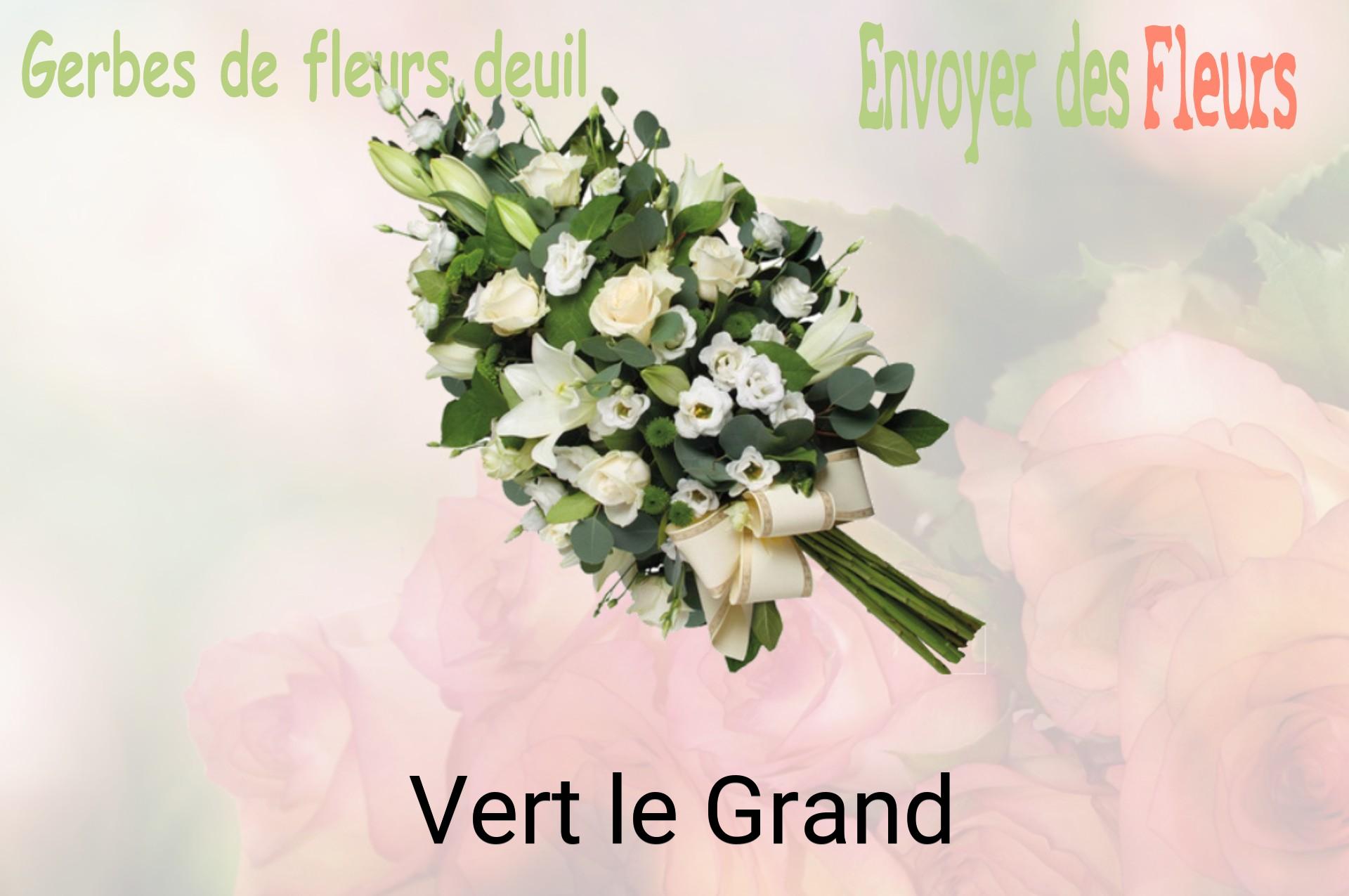 Gerbe de fleurs de deuil livrée à Vert-le-Grand